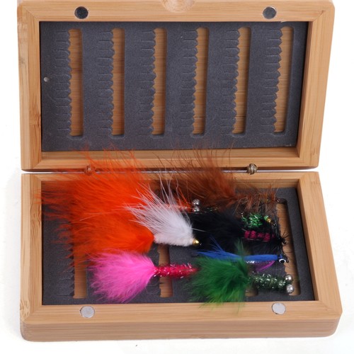 Fly box bambù naturale pesca - fly,