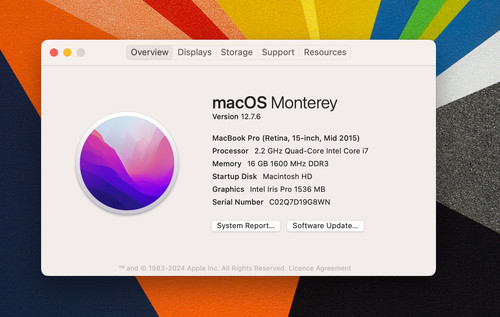 Apple macbook pro a1398 2015 - macbook,