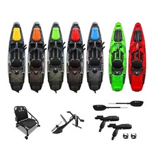 BIG MAMA KAYAK A PEDALI TRIKEN 330 - CANOA MONOPOSTO FISHING CON 4 PORTACANNE, 2