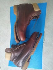 Scarpe Timberland 9,5 uomo vera pelle marrone DA RIPARARE scarponi scarponcini 