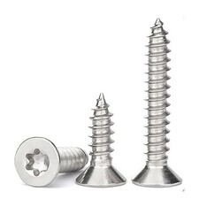 VITI IN ACCIAIO INOX TRUCIOLARI PER LEGNO D. 3mm 3,5mm 4 4,5 5 6mm IMPRONTA TORX