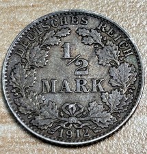 1/2 marco, 1912 J, Impero