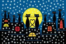 Poster Manifesto Locandina Pubblicitaria d'Epoca Stampa Vintage Animali Gatto  