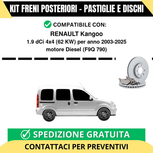 Kit freni posteriori per - kit,