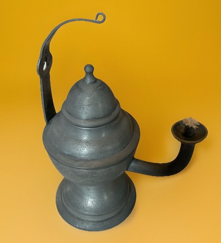 Lampada olio peltro - lampada, ad