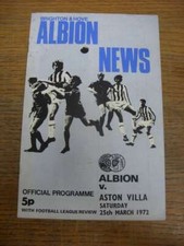 25/03/1972 Brighton And Hove Albion v Aston Villa  (stained corner)