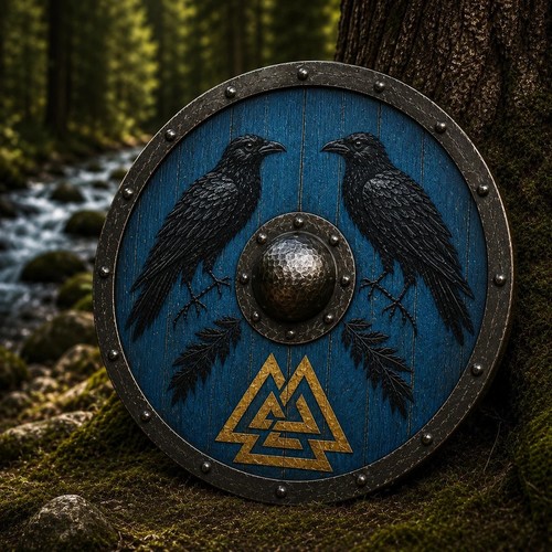 Scudo vichingo nordico - , raven