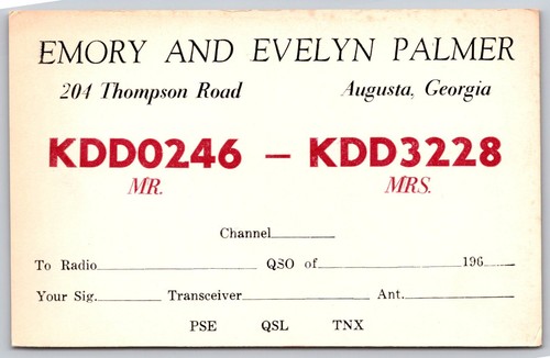 Augusta qsl card - card, &