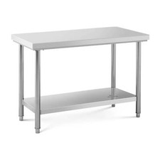Tavolo Inox Banco Da Lavoro Piano Cucina Gastronomia Acciaio Inox 120x60cm 137kg