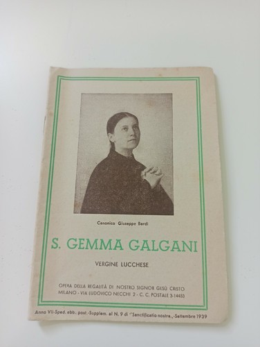 B158 libretto gemma galgani - libretto, s.gemma