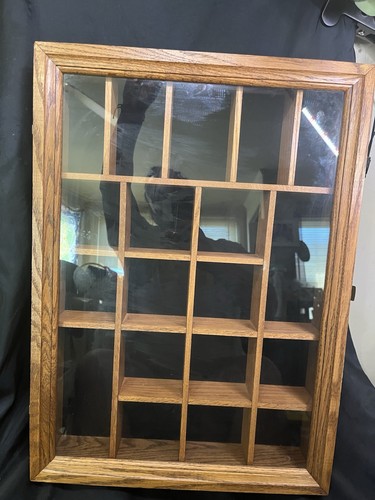 Vetrina curio vintage legno - curio,