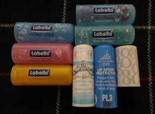 LOTTO 8 tappi coperchi misti burrocacao lucidalabbra Labello - LEGGI E VEDI FOTO