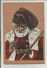 bella cartolina in sughero cartolina costumi costume sardo sardegna 
