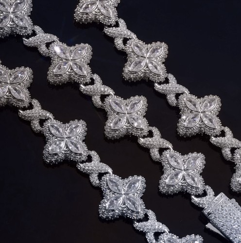 Bracciale quadrifoglio bianco