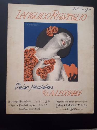 Antico spartito musicale solo - spartito,