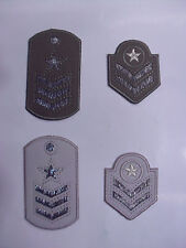 TOPPA PATCH RICAMO SU TESSUTO "GRADI MILITARI" TERMO O DA CUCIRE DIMENSIONI V.