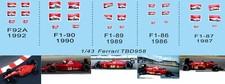 1/43 Decals per Ferrari F1-87