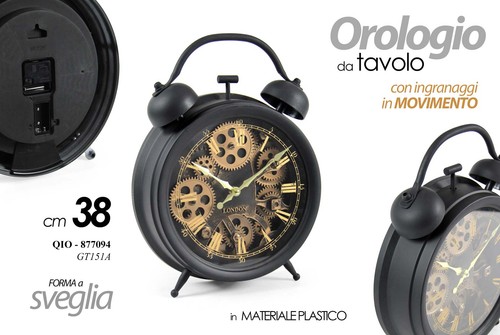 Orologio tavolo ingranaggi - orologio, da