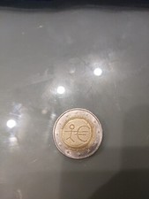 MONETA da due 2 euro Repubbluca tedesca con omino stilizzato UEM 1999-2009 RARA