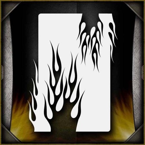 Flames modello stencil - 14,