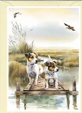 Biglietto di auguri per cani Jack Russell Terrier. Frontale carta personalizzabile