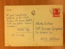 Cartolina autografa di Mario Tozzi