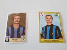 2 FIGURINE PANINI CALCIATORI  1968 - 1969 e 1974 - 1975 SANDRO MAZZOLA INTER