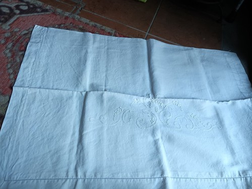 Federa antica con ricami - federa,