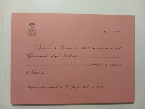 Tessera ingresso accademia - tessera, "accademia