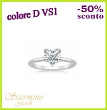 ANELLO SOLITARIO ORO BIANCO