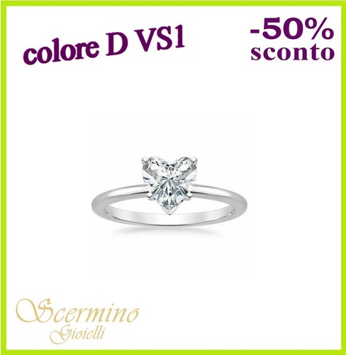Anello solitario oro - solitario, bianco