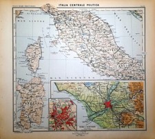 Carta geografica antica ITALIA