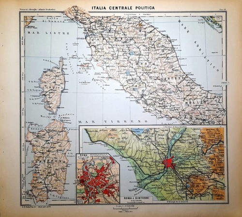 Carta geografica antica italia - carta,