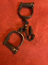 Cast Iron Handcuffs Pair Metal