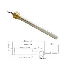 Resistenza Candeletta Stufa a Pellet 3/8 300W 180mm Laminox 170mm battuta