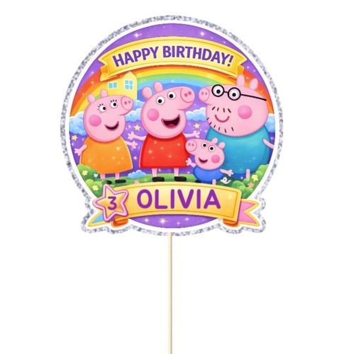 Peppa pig cake topper - peppa,
