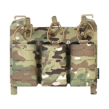 PEW Tactical Triple 5.56 Mag Pochette Panneau Avant Découpé MOLLE FCPC Ferro MC