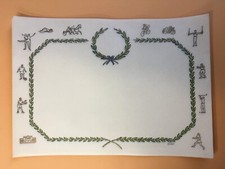 Attestato diploma in carta pergamena