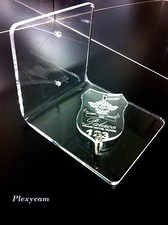 Mensola a L in Plexiglass Trasparente Ripiano Sospeso Libri L15xP17cm con VITI