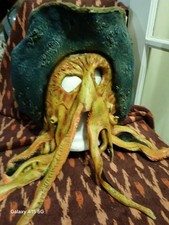 Maschera Pirati Caraibi Davy Jones Disney 2006 Tentacolo Spaventoso Halloween 