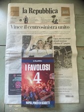 LIBRO LA REPUBBLICA 27 MAGGIO 2025 I FAVOLOSI 4 SCUDETTO NAPOLI CAMPIONE ITALIA