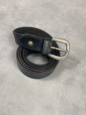 Ceinture cuir noir surpiqûres