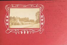 Racalmuto AG. Cartolina liberty con piccola foto all'albumina dell'abbeveratoio