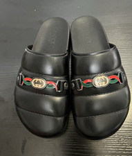 Gucci Men's Black Logo Rubber