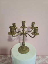 Candelabro In Ottone Imbrunito