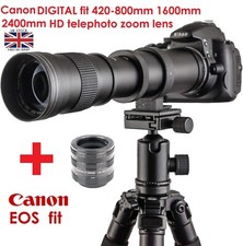 Canon EOS DSLR DIGITAL fit 420 800 mm 1600 mm 2400 mm obiettivo zoom 1000D 2000D 4000D +