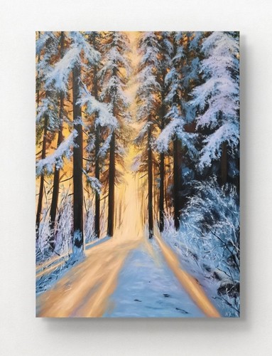Quadro paesaggio invernale