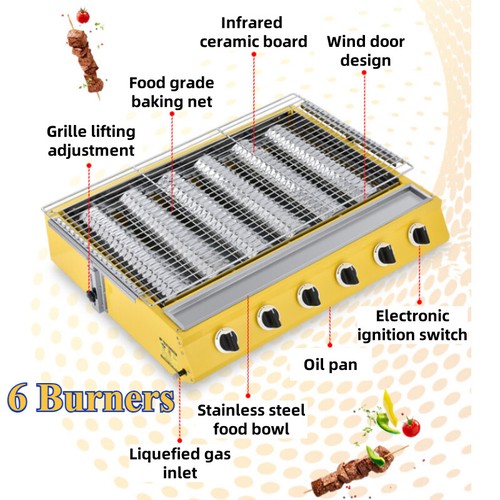 Barbecue grill fuochi gas - barbecue, 6