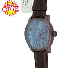 Orologio da Uomo 3H ITALIA con datario quadrante azzurro perlato listino 149 €