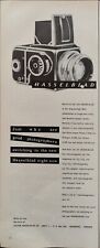 HASSELBLAD REFLEX CAMERA Pubblicità MACCHINA FOTOGRAFICA 1 pagina 1958 originale